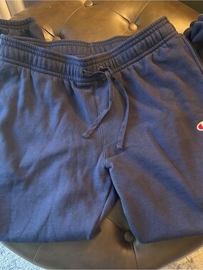 Champion Kids Navy Drawstring Sweatpants with Logo